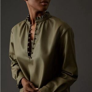 Pilcro - Anthropologie - Faux Leather Top